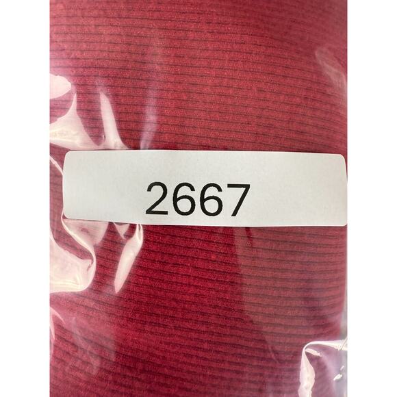 On twelfth Plus Size 3X Ribbed Polka Dot Square Neck Blouse Red Long Sleeve Top - Picture 10 of 10